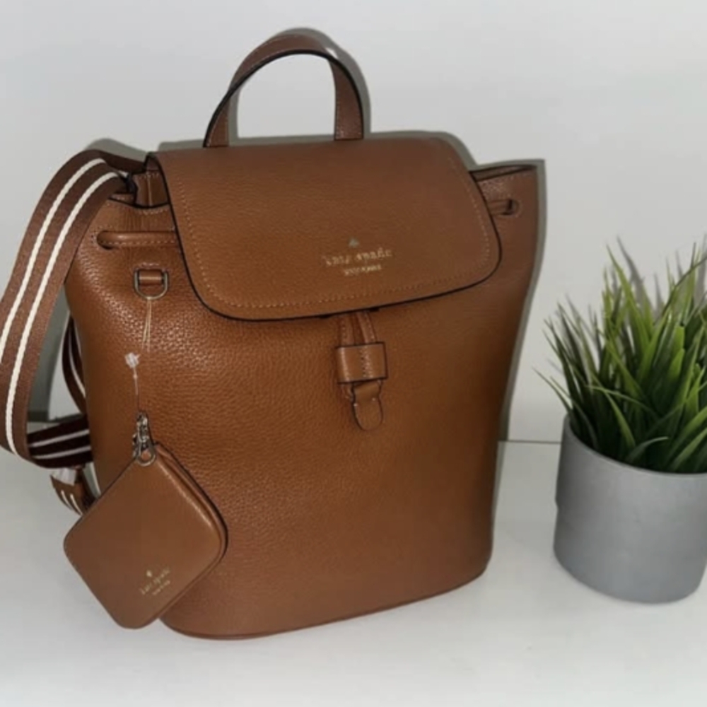 Kate Spade Brown Leather Backpack